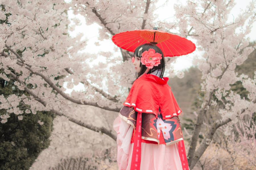 阴阳师樱花妖cosplay写真图片