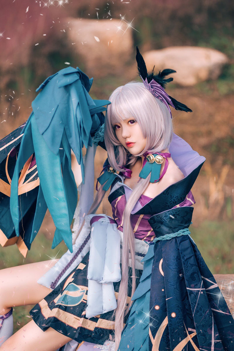 童颜美女Cosplay阴阳师以津真天性感图片