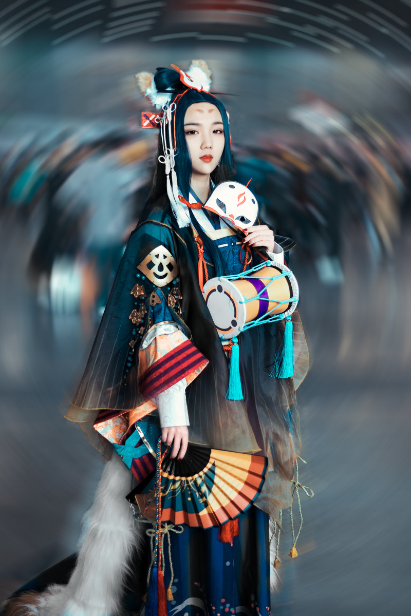 妖艳美女cosplay阴阳师玉藻前写真图片