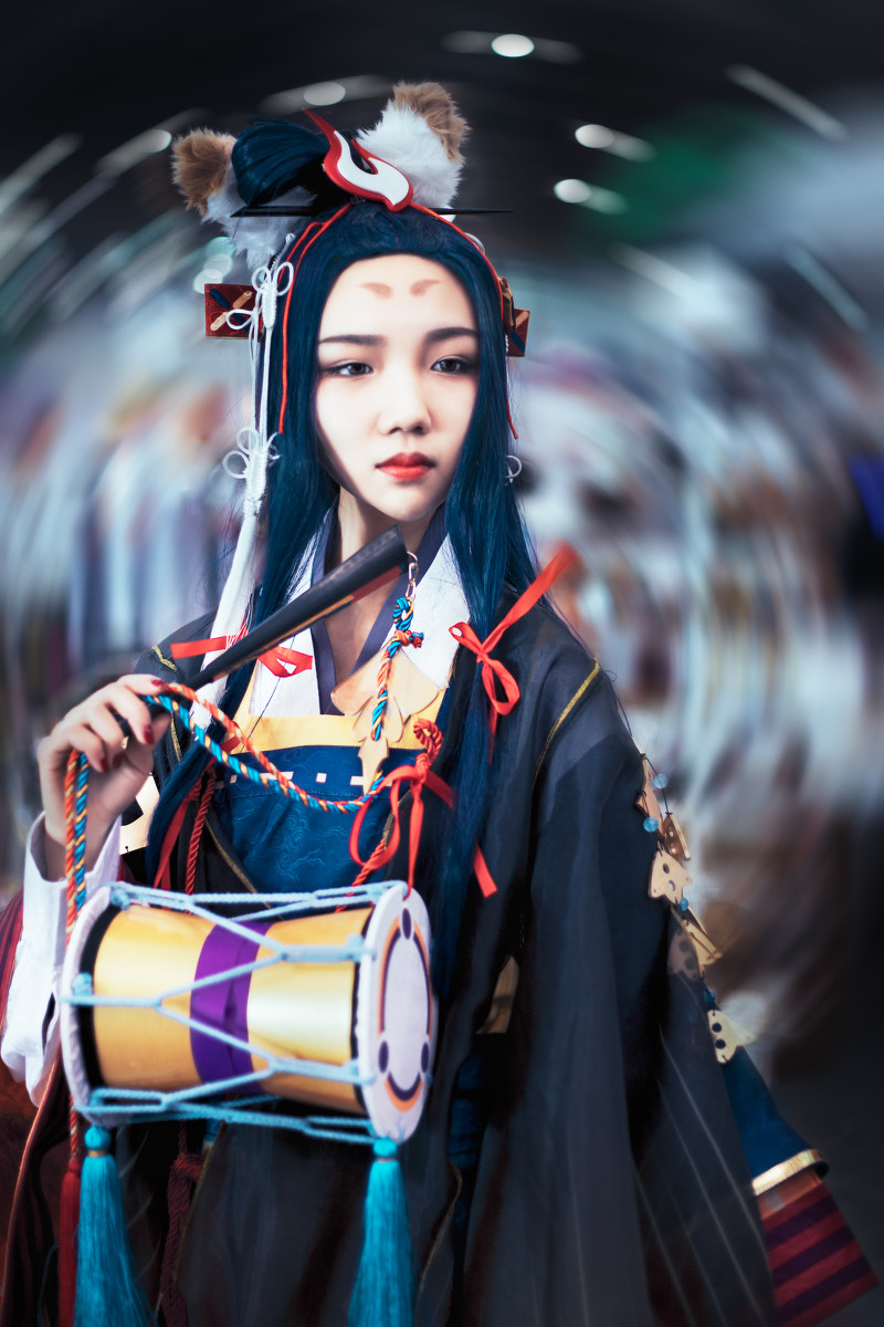 妖艳美女cosplay阴阳师玉藻前写真图片