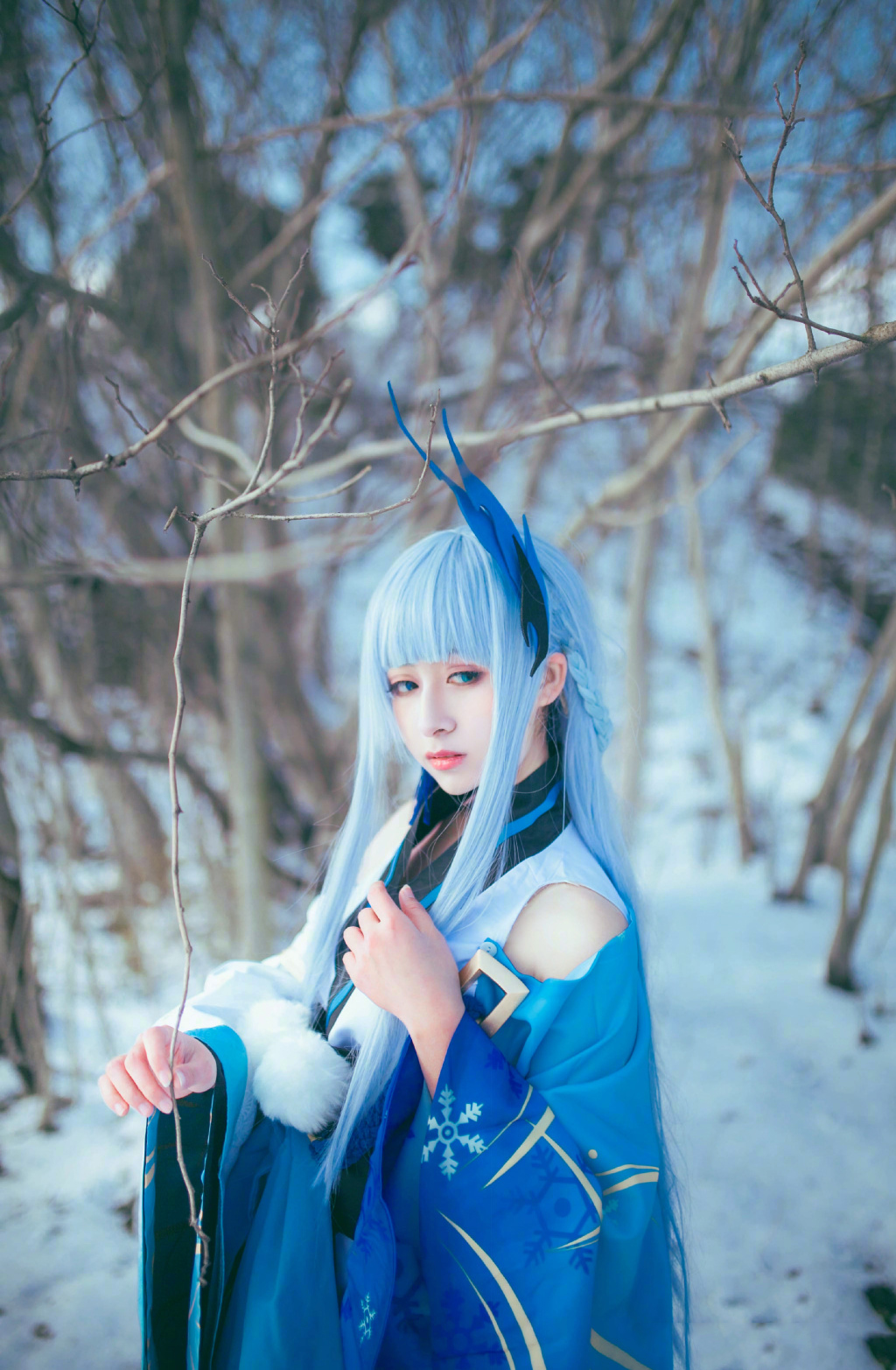 日本美女cosplay阴阳师雪女写真图片