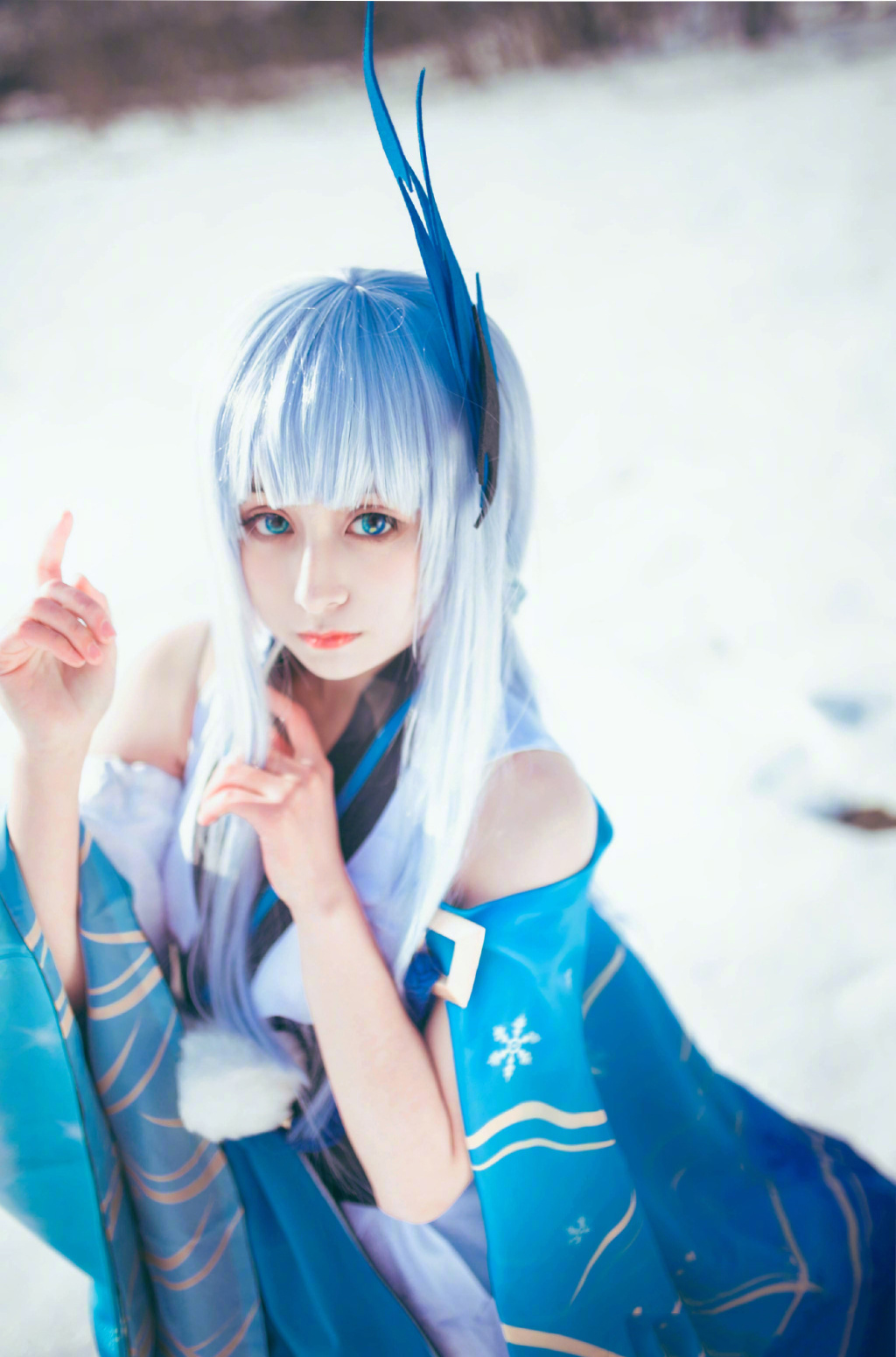 日本美女cosplay阴阳师雪女写真图片