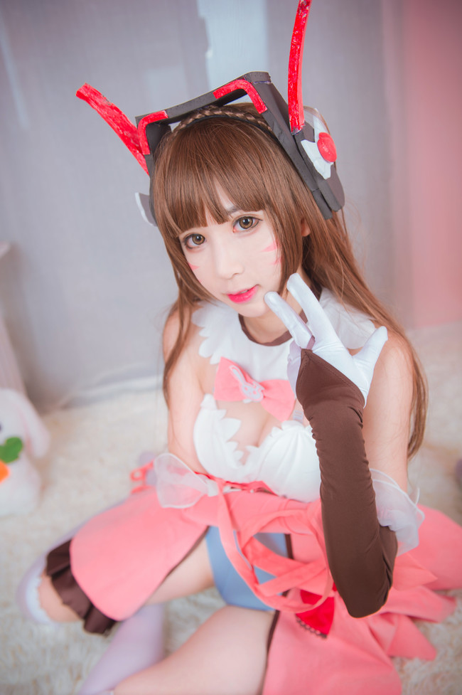 巨乳萝莉cos守望先锋魔法少女D.Va写真福利图片