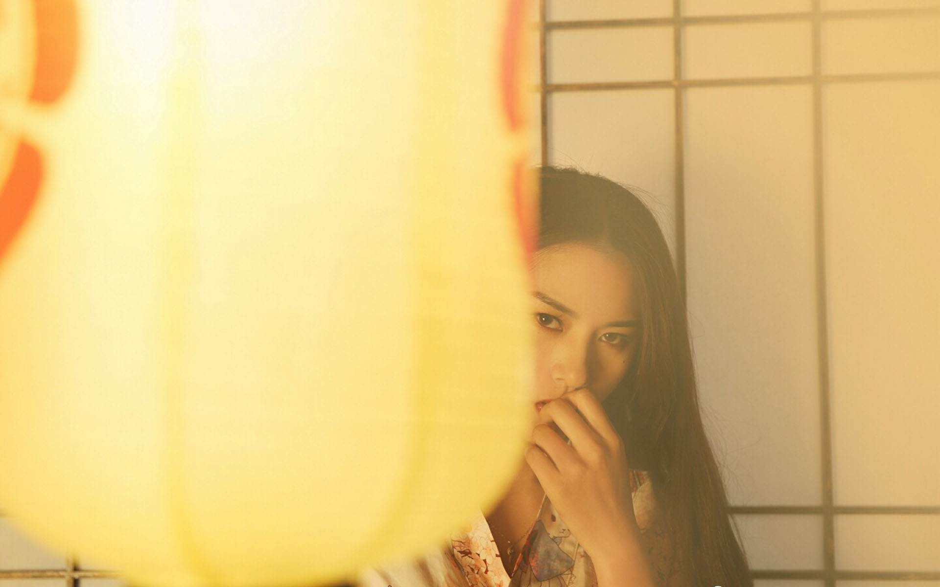 性感日系和服美女唯美光影写真高清壁纸