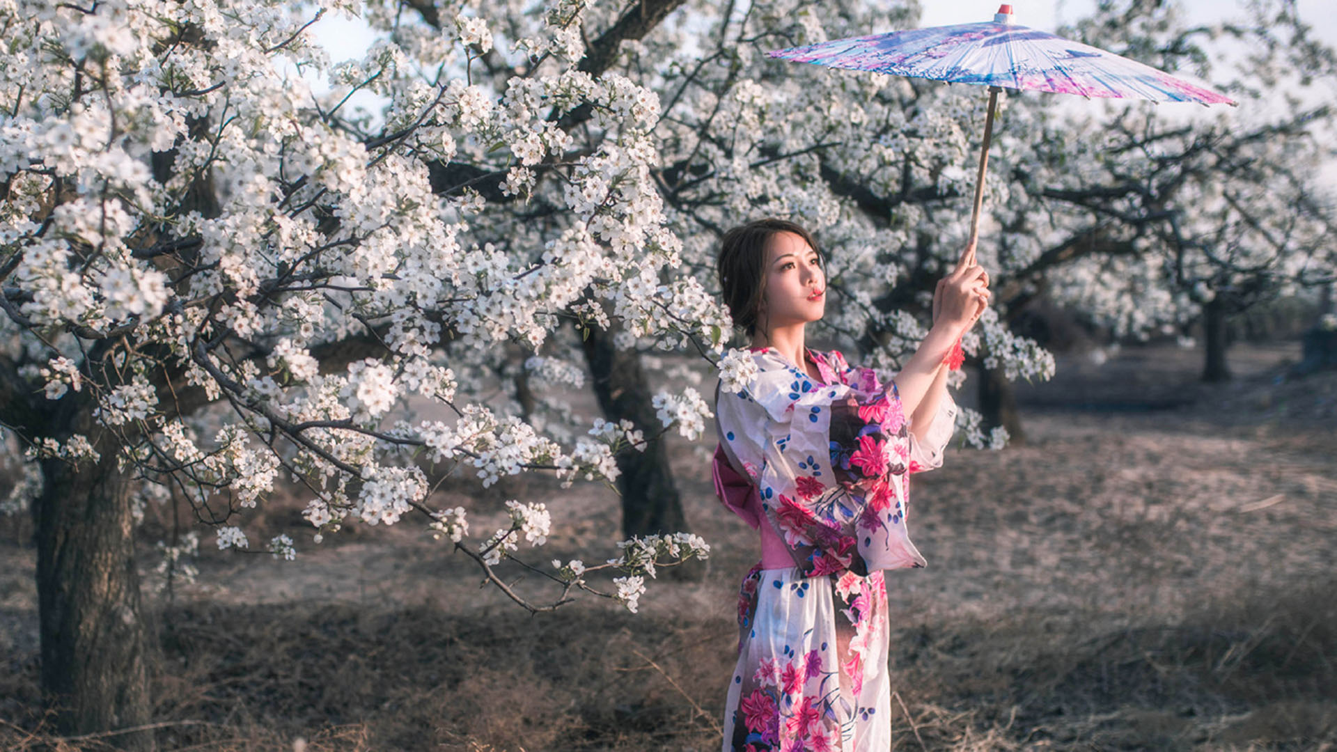 性感古装和服美女高清桌面壁纸