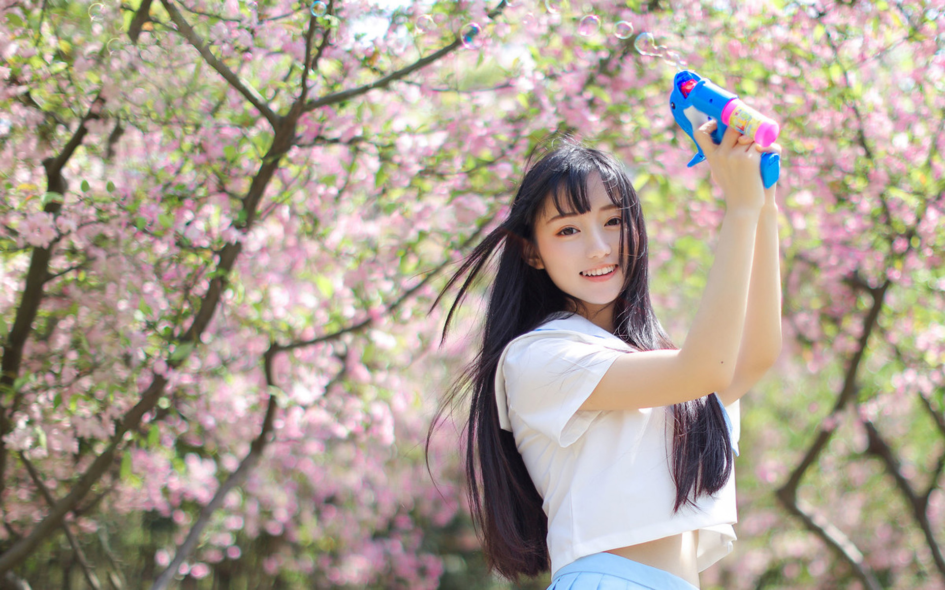 JK制服美女清纯唯美写真图片电脑壁纸