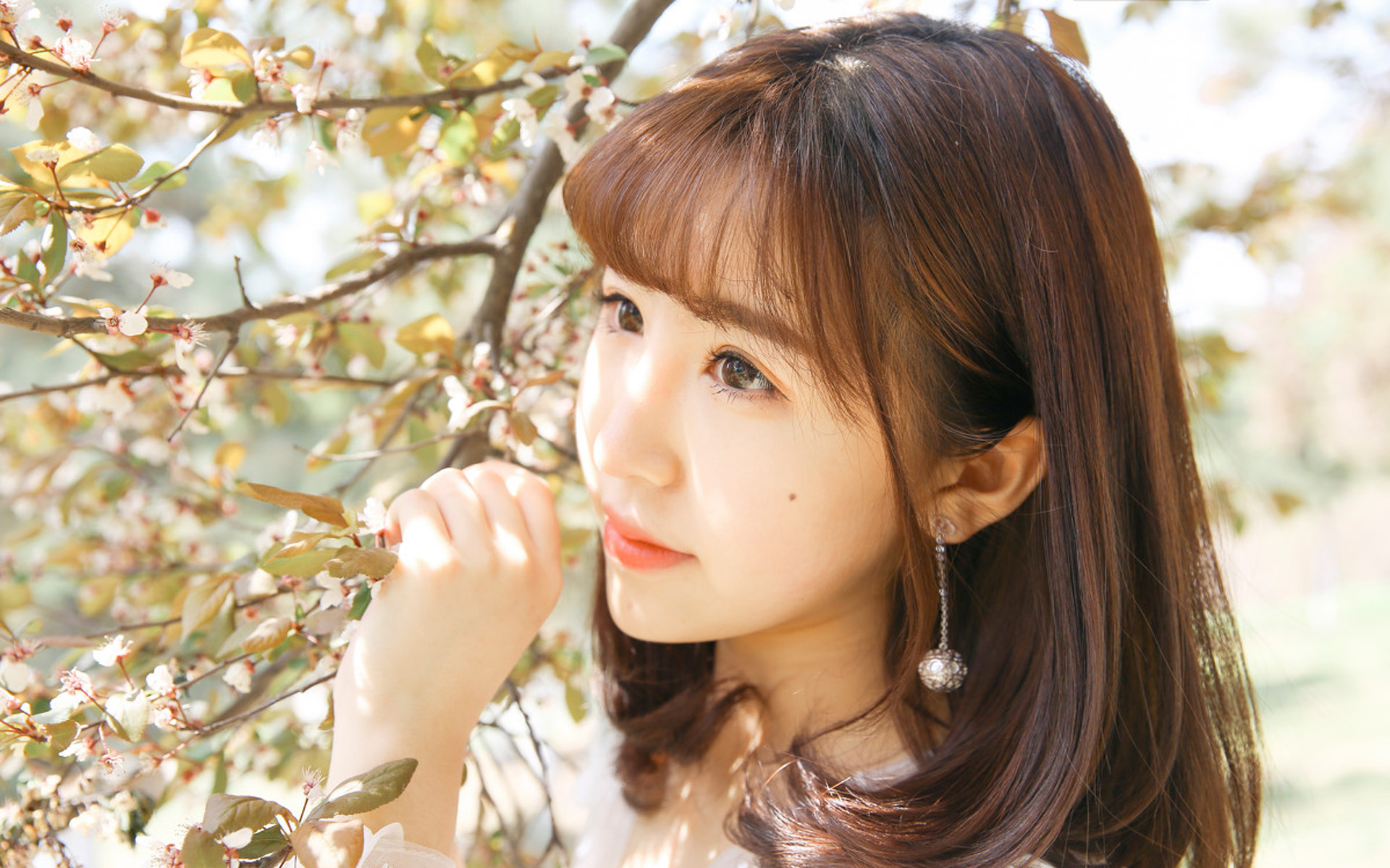 白嫩美女清新恬静写真图片电脑壁纸