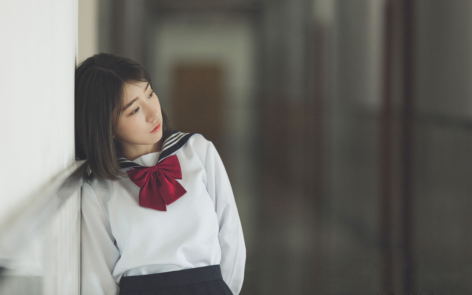 水手服清纯学生妹高清桌面壁纸