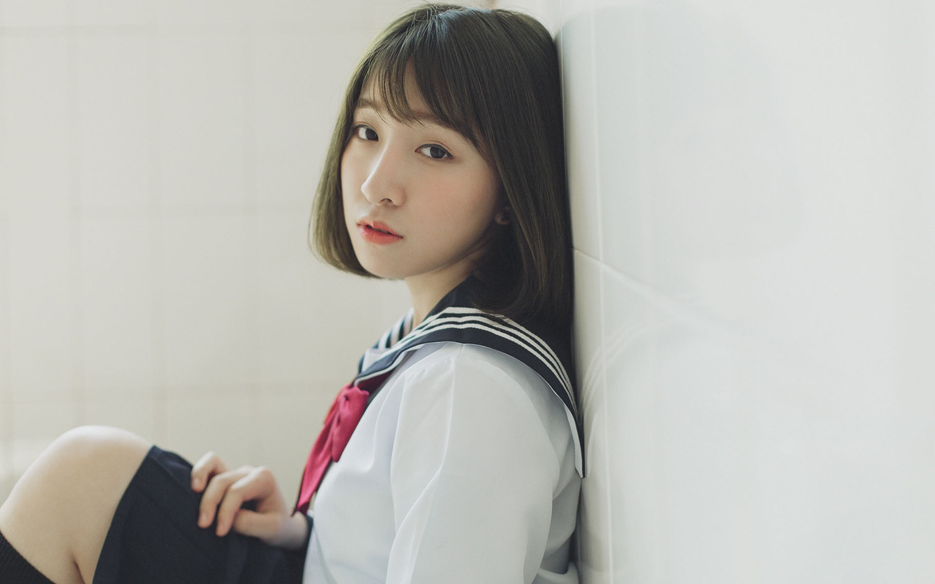 水手服清纯学生妹高清桌面壁纸