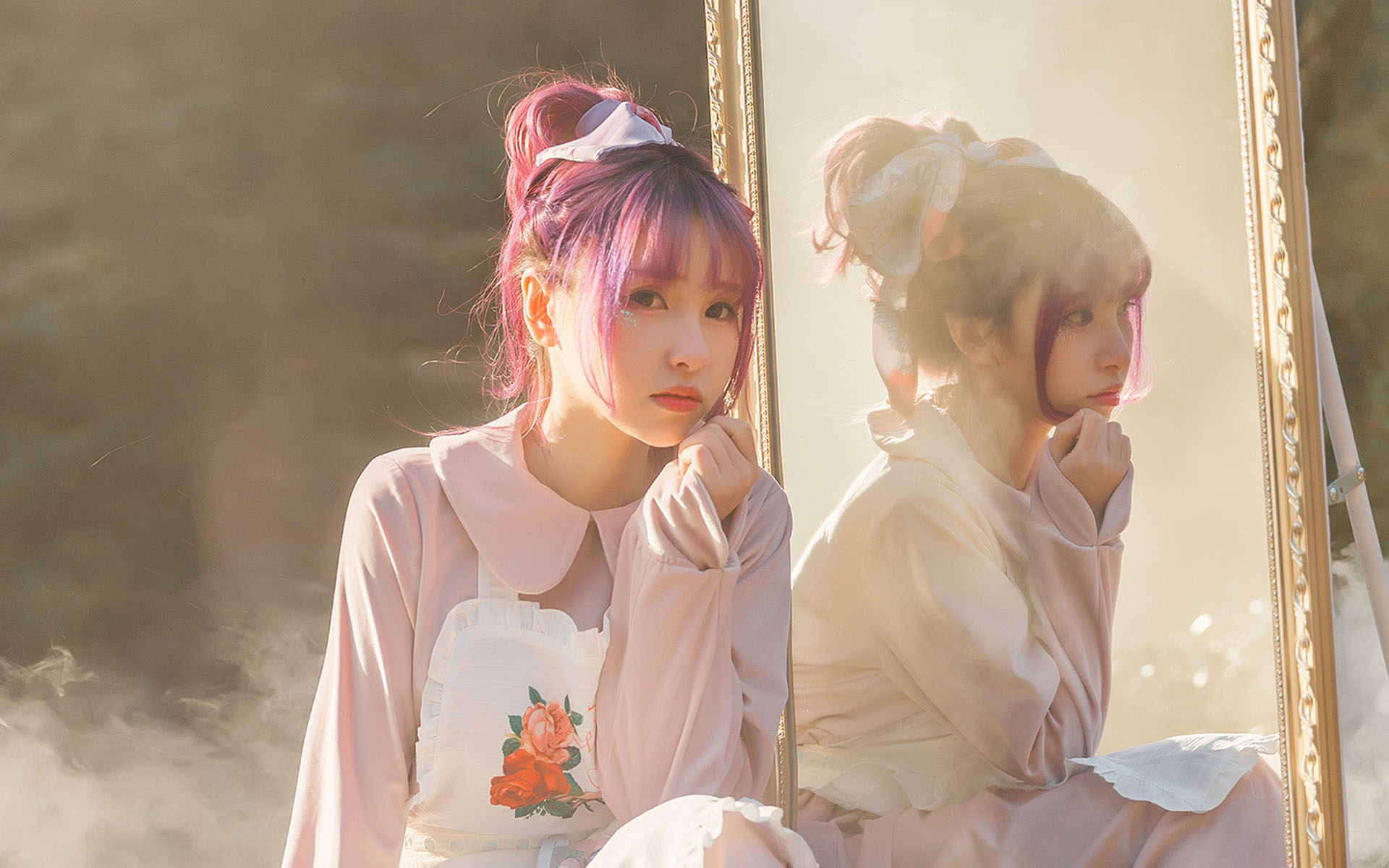 甜美森系少女唯美高清桌面壁纸