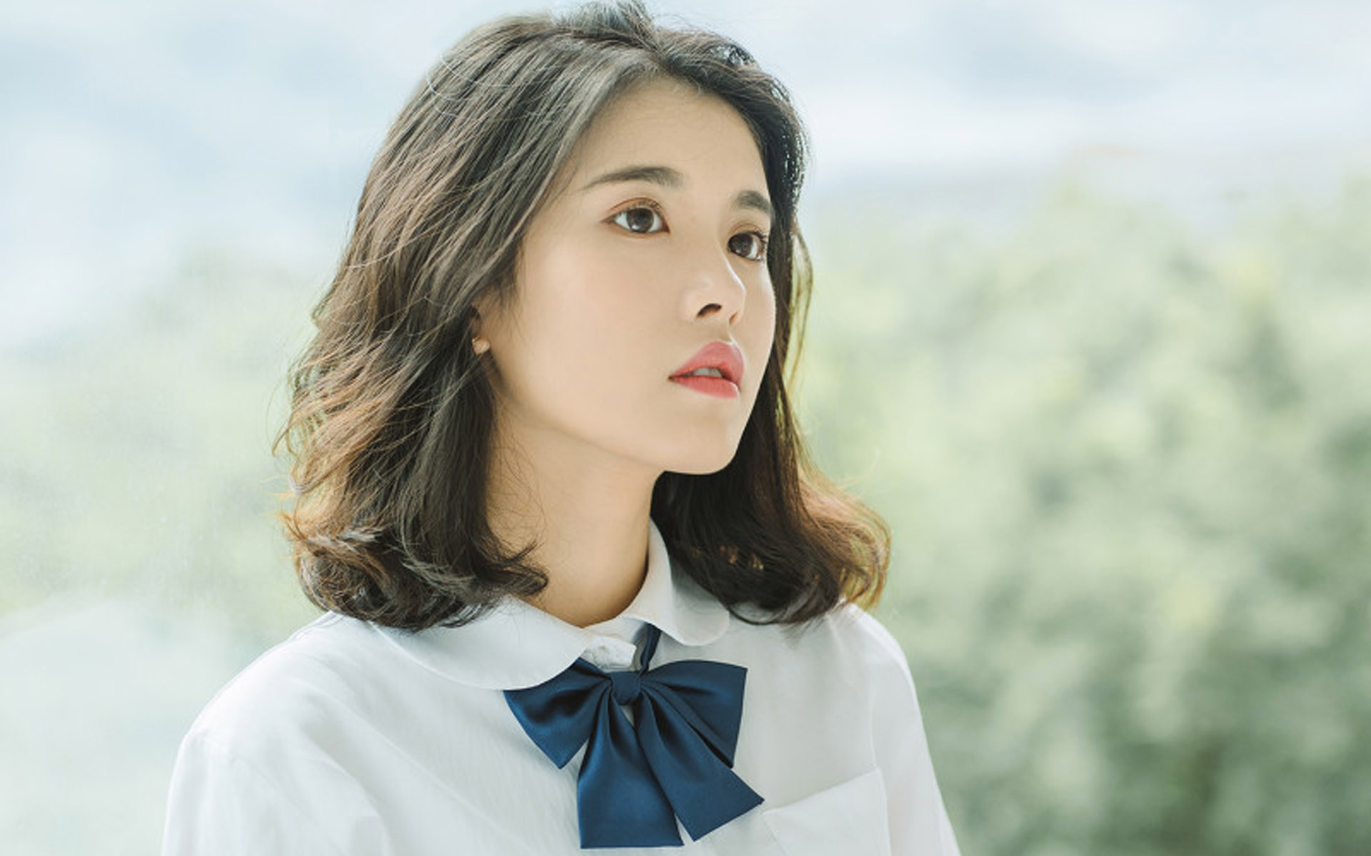 JK制服清纯美女写真图片高清壁纸