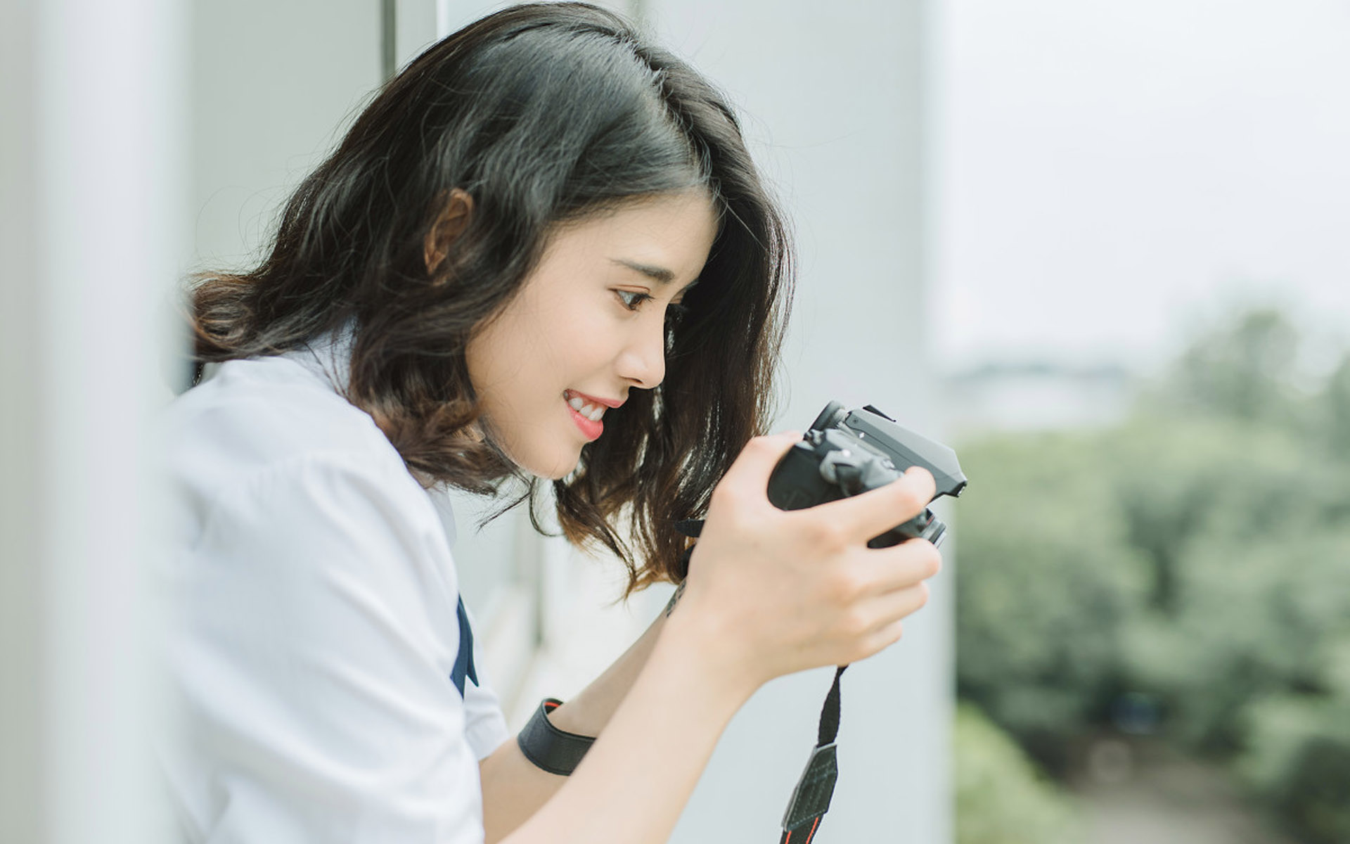JK制服清纯美女写真图片高清壁纸