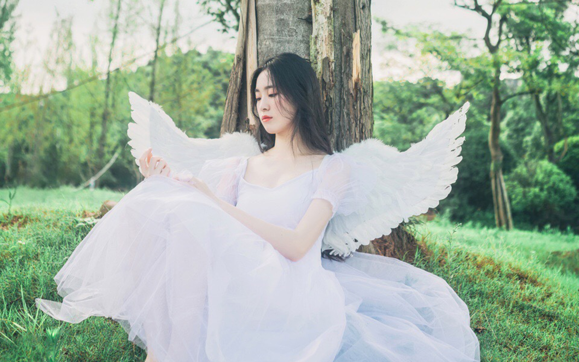 日系清纯小仙女唯美高清桌面壁纸