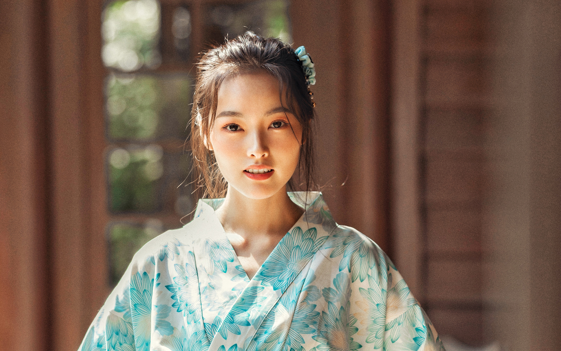 唯美和服美女高清桌面壁纸