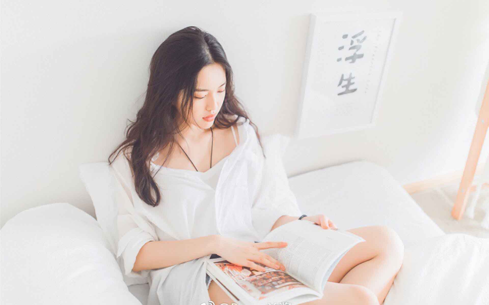 文艺小清新美女高清桌面壁纸