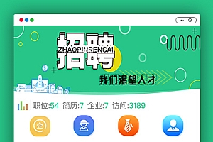 招聘大师V3.4.2微信小程序前后端源码开源版 微擎微赞通用模块