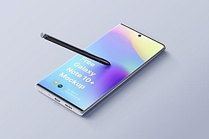 Samsung Galaxy Note 10 Plus Mockup .psd .sketch素材下载